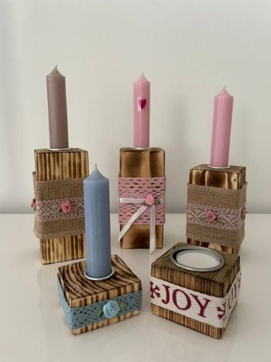  Kerzenständer aus Holz
